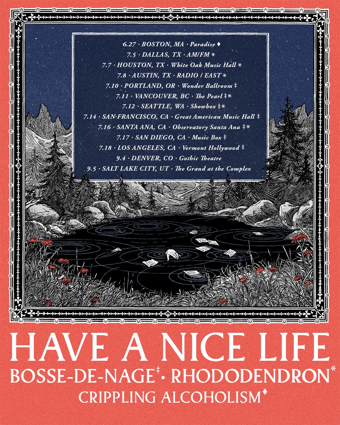 Have A Nice Life Nothing Will Ever Go Wrong Tour Poster 2026
